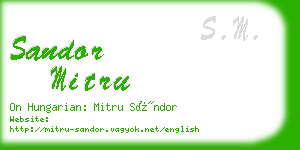 sandor mitru business card